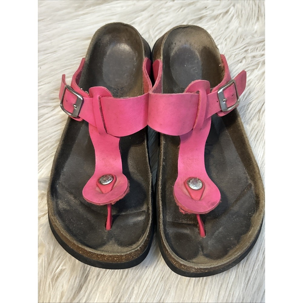 Betula Birkenstock‎ Sandals 40 7.0 260  L9 M7 Pink Straps Thongs Slip On Buckle - Picture 3 of 12